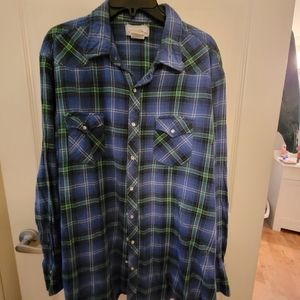 Wrangler Flannel Pearl Snap 2xt